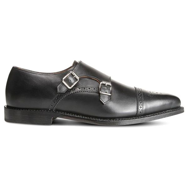 Allen Edmonds St. Johns Mens Black Leather Double Monk Strap Brogue Shoes Men main image 2
