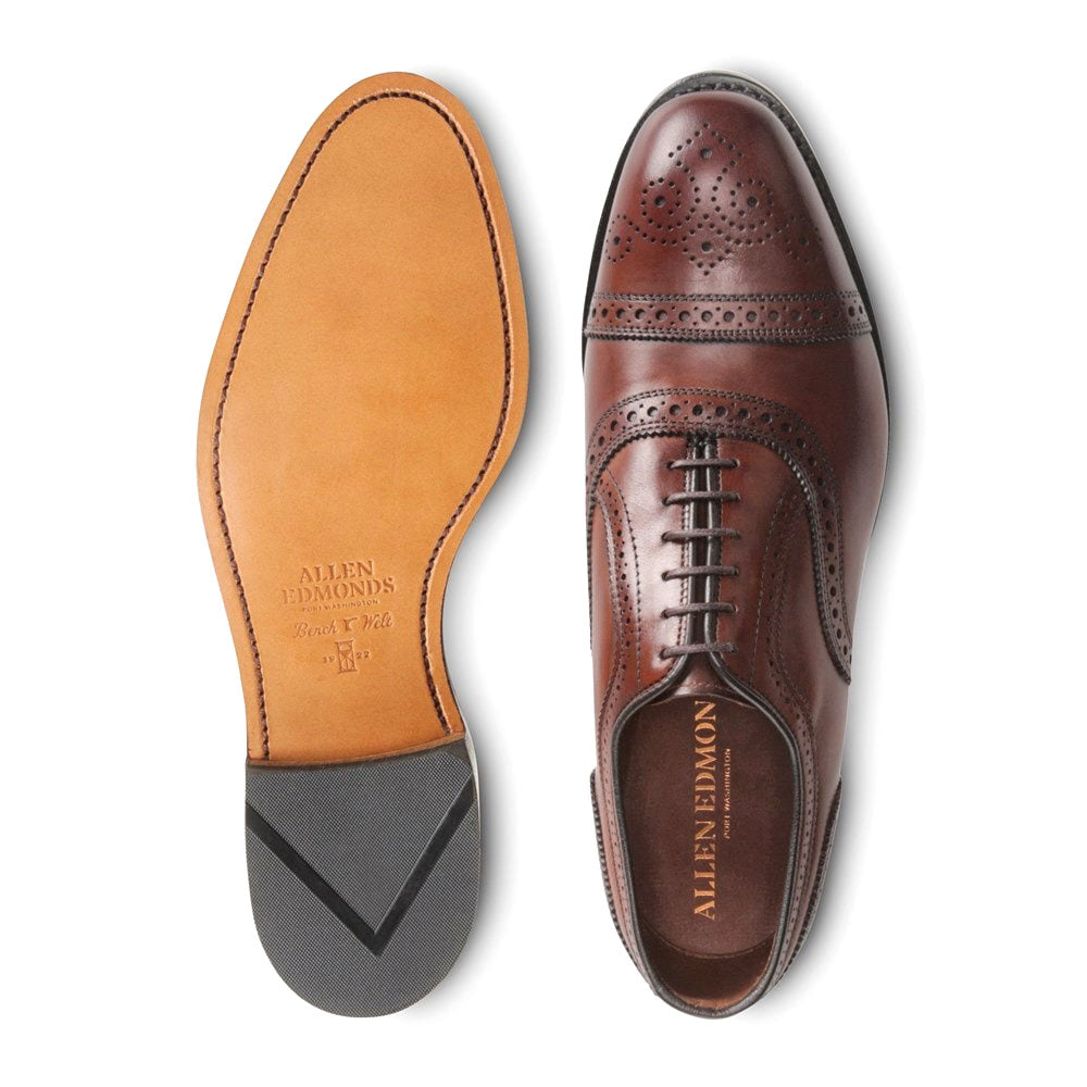 Allen Edmonds Strand Leather Cap-toe Oxford Dress Shoe Dark Chili (1623