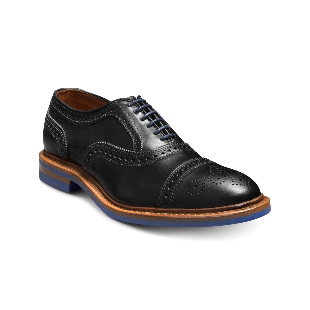Allen Edmonds Strandmok Leather Cap-toe Oxford with Dainite Rubber Sole Black Chromexcel (5555)
