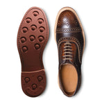 Allen Edmonds Strandmok Leather Cap-toe Oxford with Dainite Rubber Sole Brown Saddle (4027)