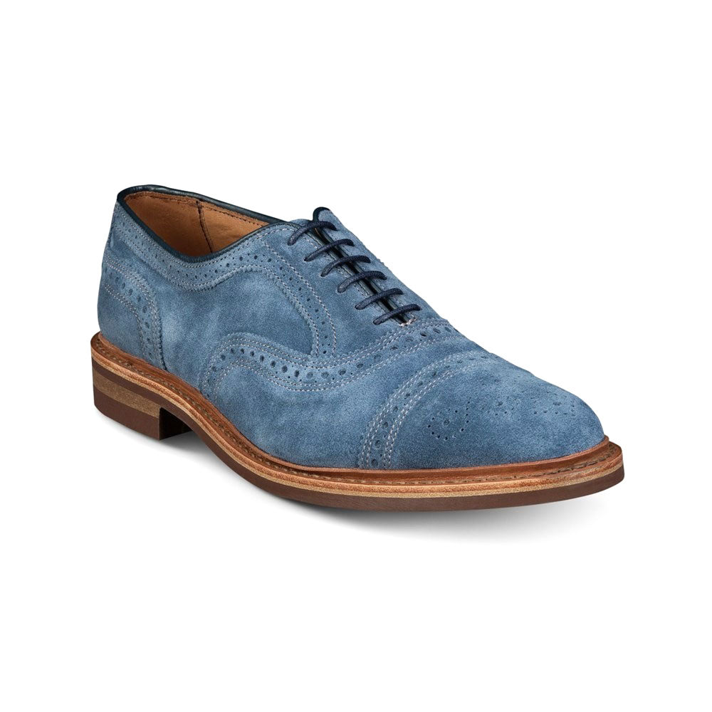 Allen Edmonds Strandmok Suede Cap-toe Oxford Denim (7183)