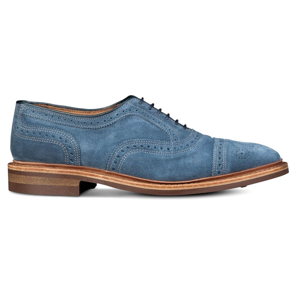 Allen Edmonds Strandmok Suede Cap-toe Oxford Denim (7183)