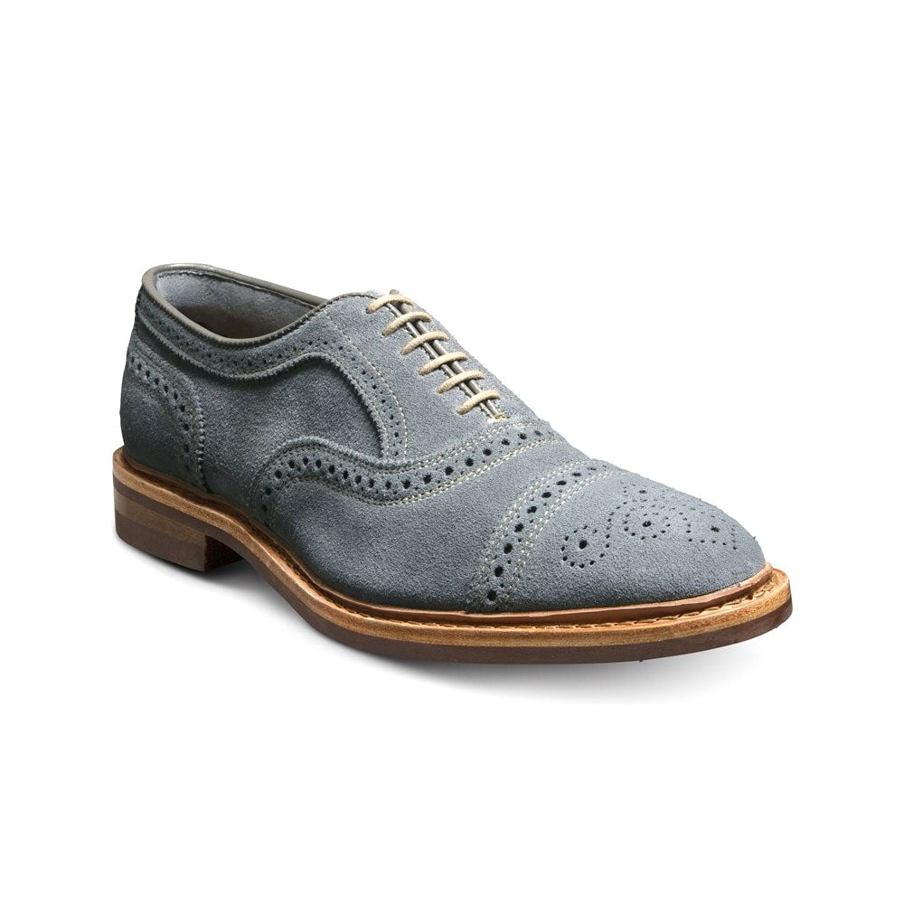 Allen Edmonds Strandmok Suede Cap-toe Oxford Slate Grey (4634