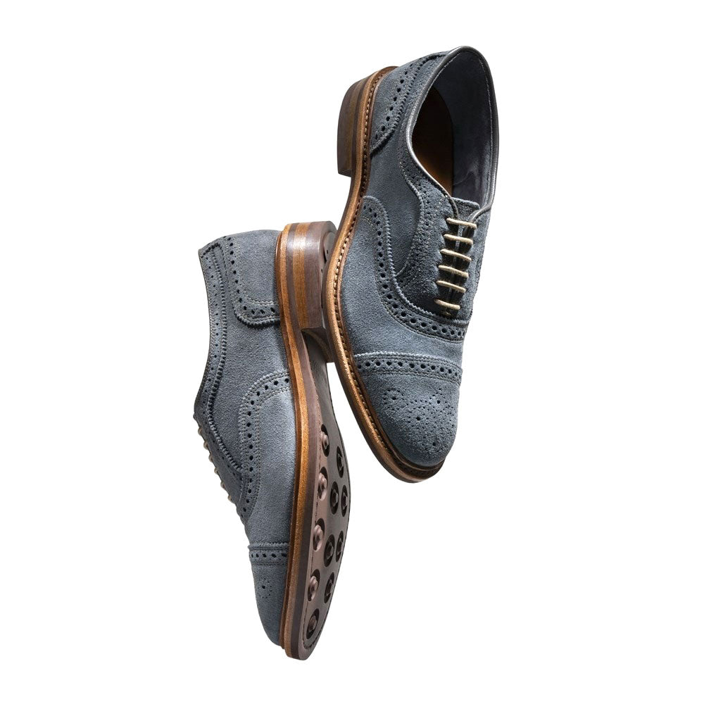 Allen Edmonds Strandmok Suede Cap-toe Oxford Slate Grey (4634)