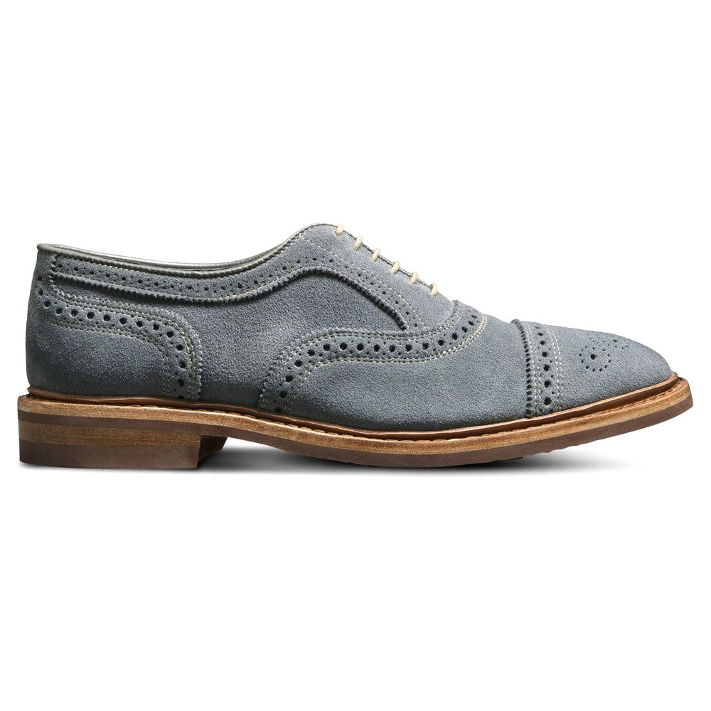 Allen Edmonds Strandmok Suede Cap-toe Oxford Slate Grey (4634)