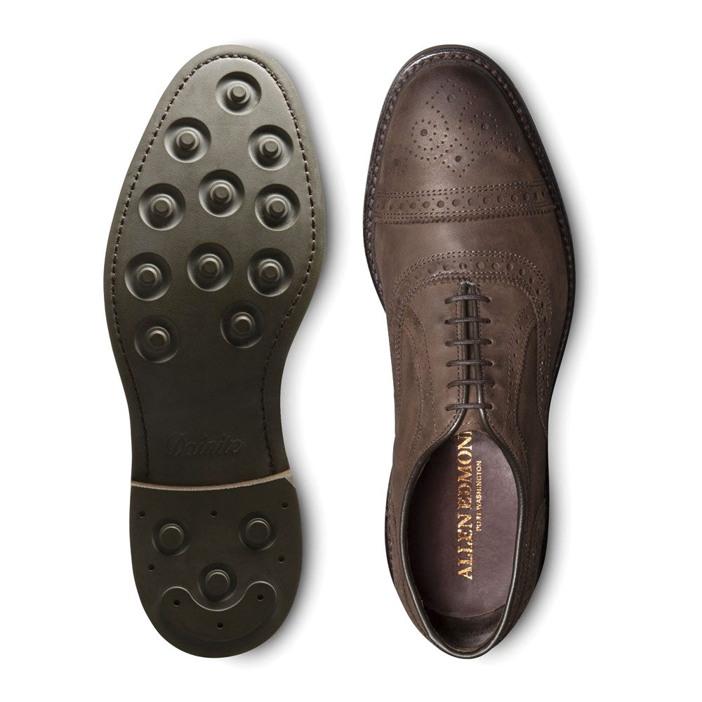Allen Edmonds Strandmok Waxed Suede Cap-toe Oxford Brown (2900)
