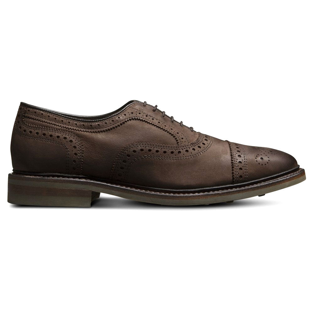 Allen Edmonds Strandmok Waxed Suede Cap-toe Oxford Brown (2900)