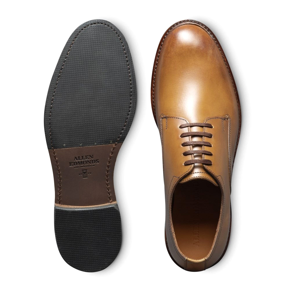 Allen Edmonds Trevor Leather Plain-toe Derby Shoes Walnut (7541)