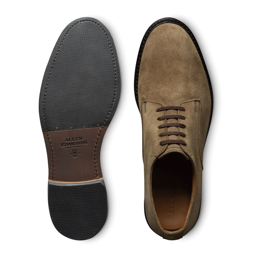 Allen Edmonds Trevor Suede Plain-toe Derby Shoes Tobacco (7416)