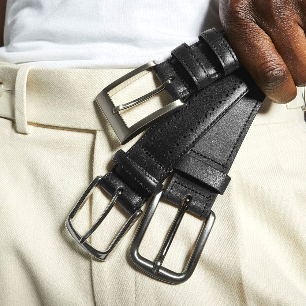 Allen Edmonds Wide Basic Dress Leather Belt Black (39501