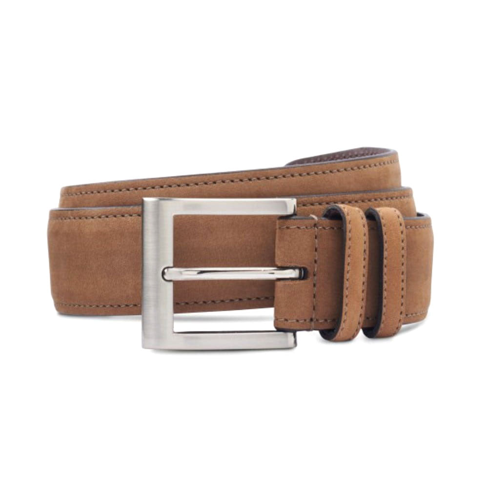 Allen Edmonds Wide Basic Suede Dress Belt Tan (1016716)