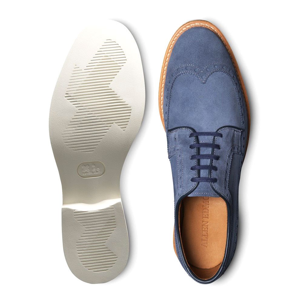 Allen Edmonds William Suede Wingtip Derby Denim (6328)