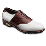 Allen Edmonds Redan Golf Shoes White/Chili Weave Print