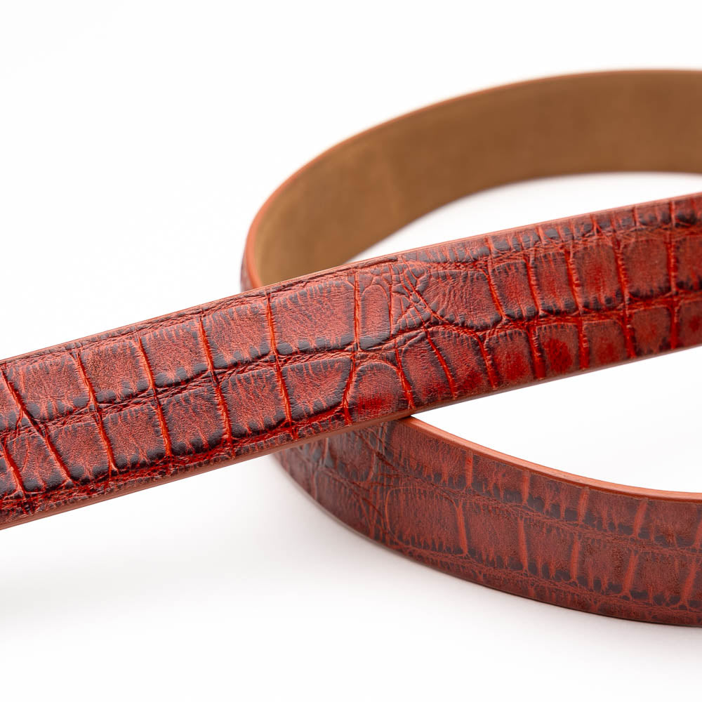 Marco Di Milano Alligator Belt Antique Cognac