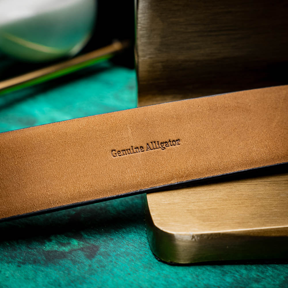 Marco Di Milano Alligator Belt Antique Green