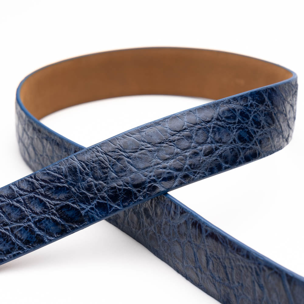 Marco Di Milano Alligator Belt Antique Navy