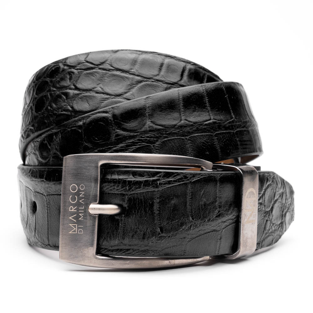 Marco Di Milano Alligator Belt Black