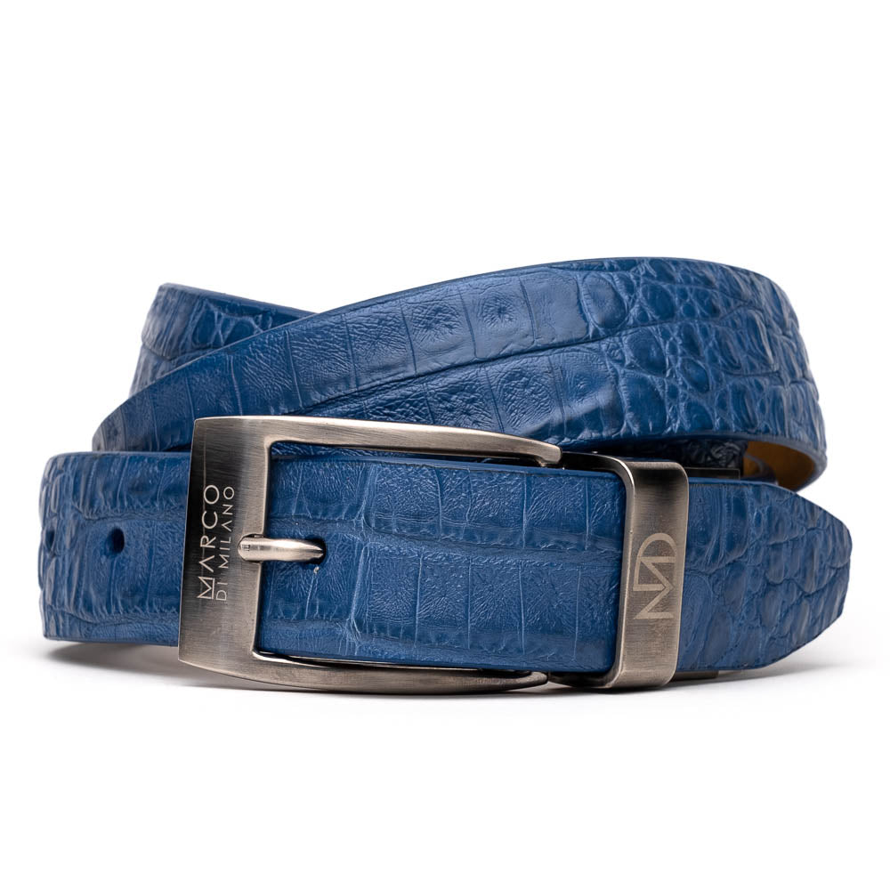 Marco Di Milano Alligator Belt Blue