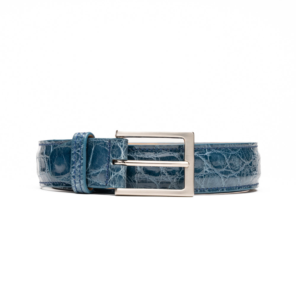 Zelli Alligator Belt Denim (70-100-DNM)