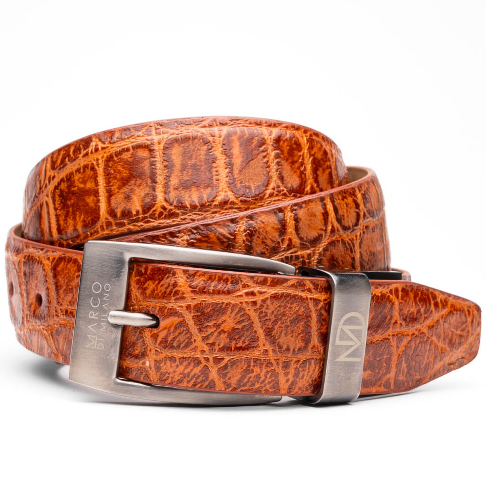 Marco Di Milano Alligator Belt Honey