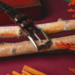 Torino Leather Genuine American Alligator Belt Brown