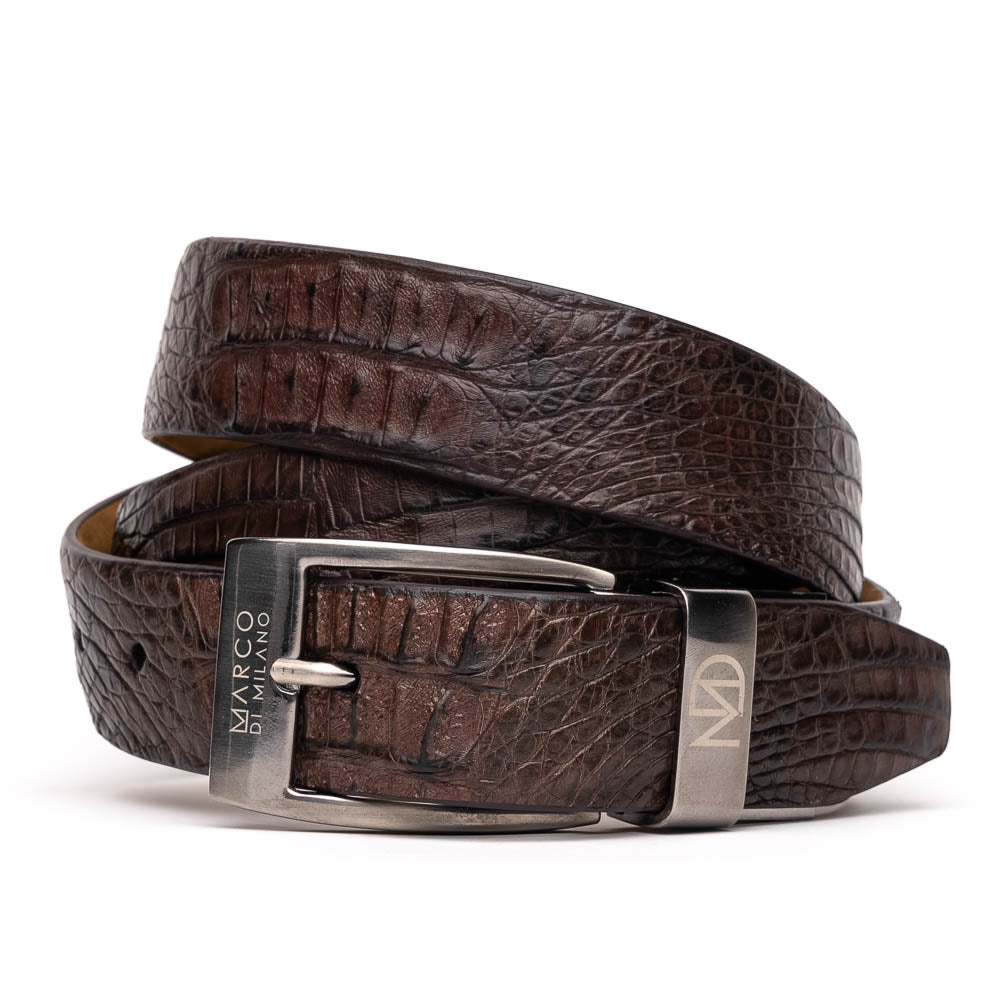 Marco Di Milano Alligator Belt Brown