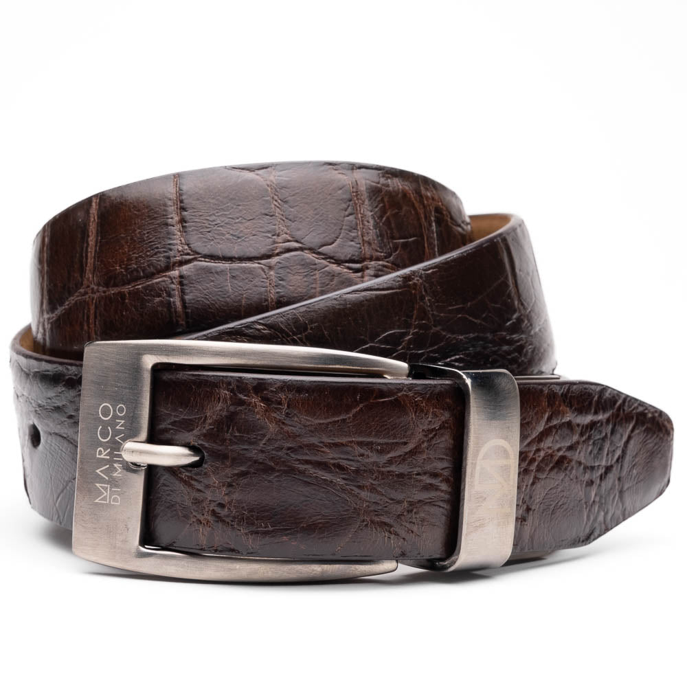 Marco Di Milano Alligator Belt Brown