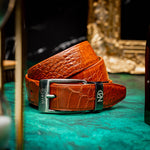 Marco Di Milano Alligator Belt Cognac