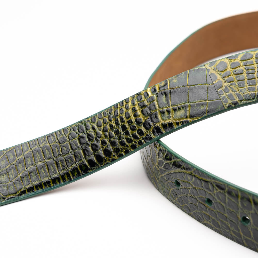 Marco Di Milano Alligator Belt Antique Green