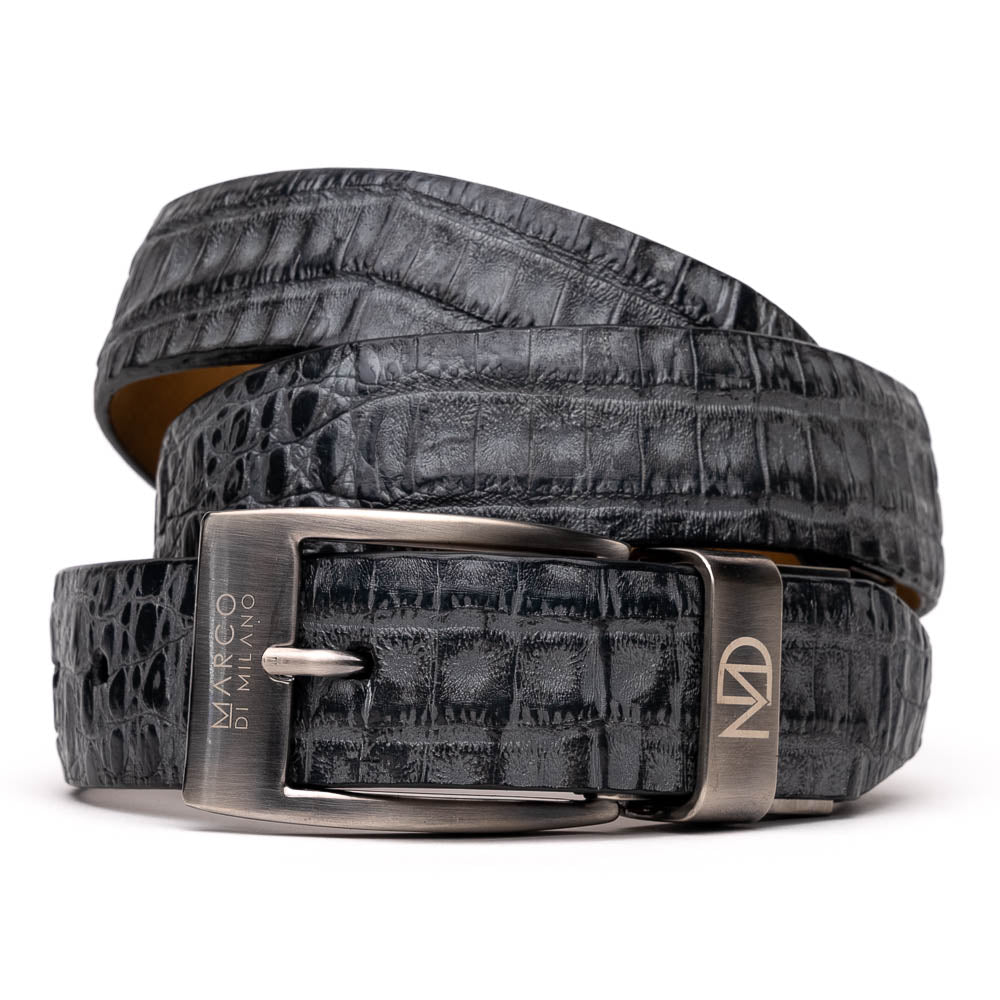 Marco Di Milano Alligator Belt Grey