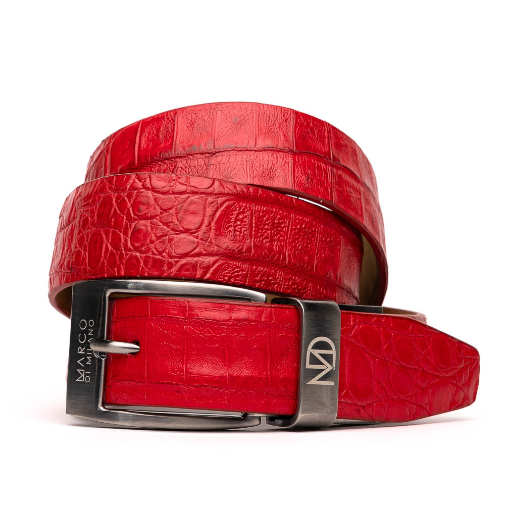 Marco Di Milano Alligator Belt Red