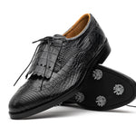 Caporicci Alligator Golf Shoes Black