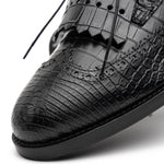 Caporicci Alligator Golf Shoes Black
