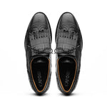 Caporicci Alligator Golf Shoes Black