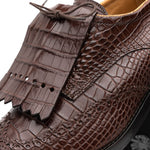 Caporicci Alligator Golf Shoes Brown