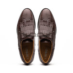 Caporicci Alligator Golf Shoes Brown