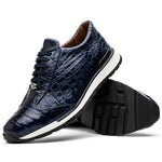 Marco Di Milano Alonzo Caiman Crocodile Sneakers Navy