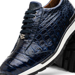 Marco Di Milano Alonzo Caiman Crocodile Sneakers Navy