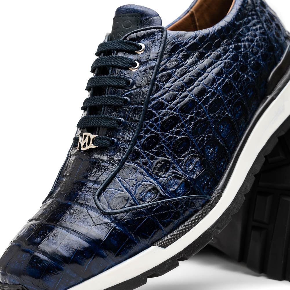 Marco Di Milano Alonzo Caiman Crocodile Sneakers Navy