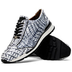 Marco Di Milano Alonzo Caiman Crocodile Sneakers Newspaper