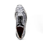 Marco Di Milano Alonzo Caiman Crocodile Sneakers Newspaper