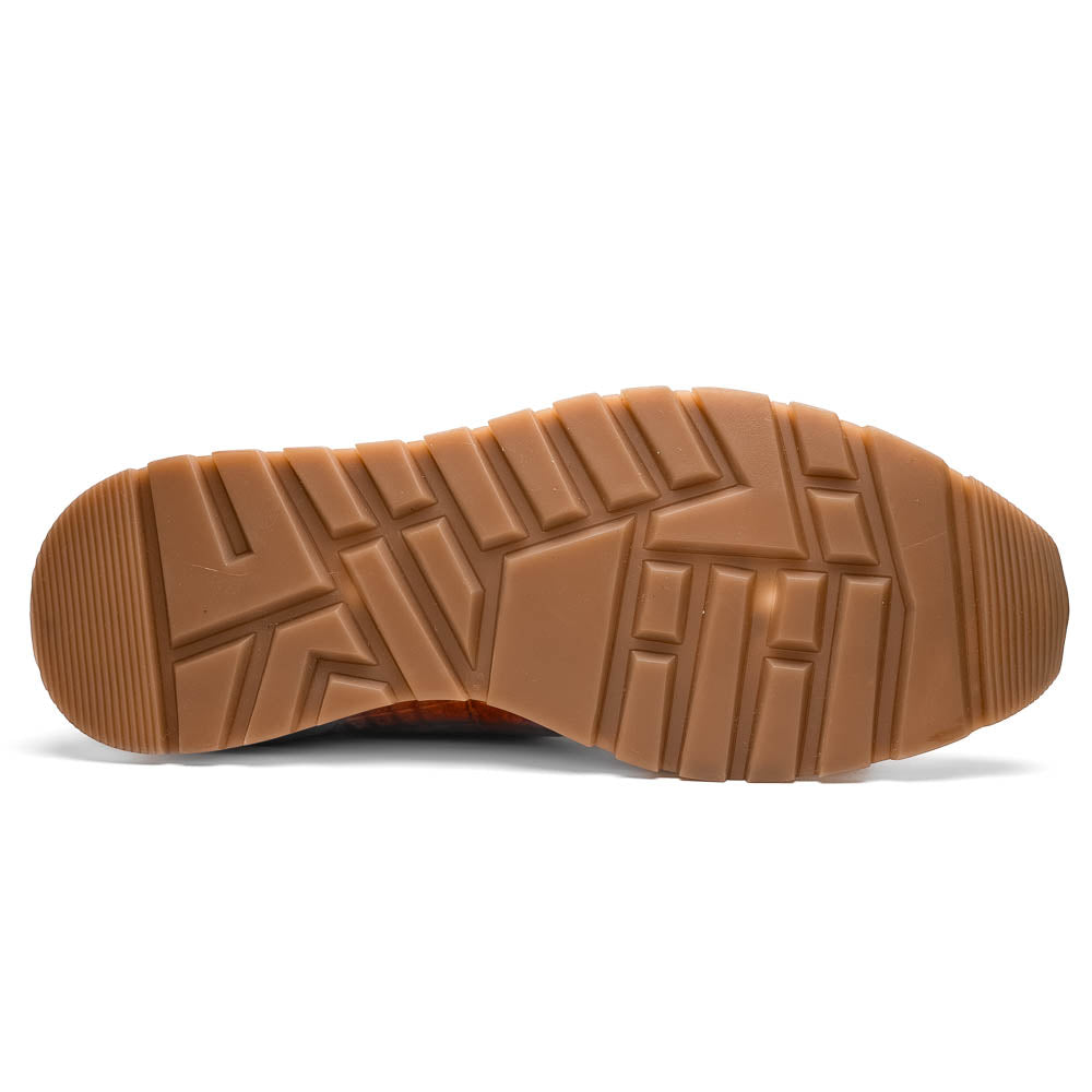 Marco Di Milano Alonzo Caiman Crocodile Sneakers Cognac