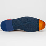 Zelli Alpha Calfskin Alpha Print Sneakers Blue (65-211-BLU)