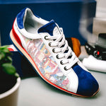 Zelli Alpha Calfskin Alpha Print Sneakers Blue (65-211-BLU)