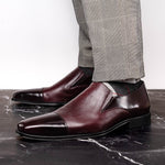 Belvedere Studio Andreo Deerskin & Nappa Loafers Burgundy