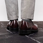 Belvedere Studio Andreo Deerskin & Nappa Loafers Burgundy