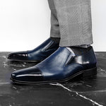 Belvedere Studio Andreo Deerskin & Nappa Loafers Navy