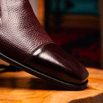 Belvedere Studio Andreo Deerskin & Nappa Loafers Burgundy