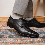 Marco Di Milano Andretti Ostrich Leg Shoes Black