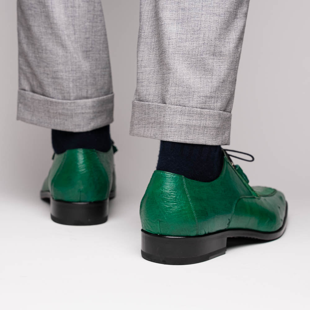 Marco Di Milano Andretti Ostrich Leg Shoes Green Lemon